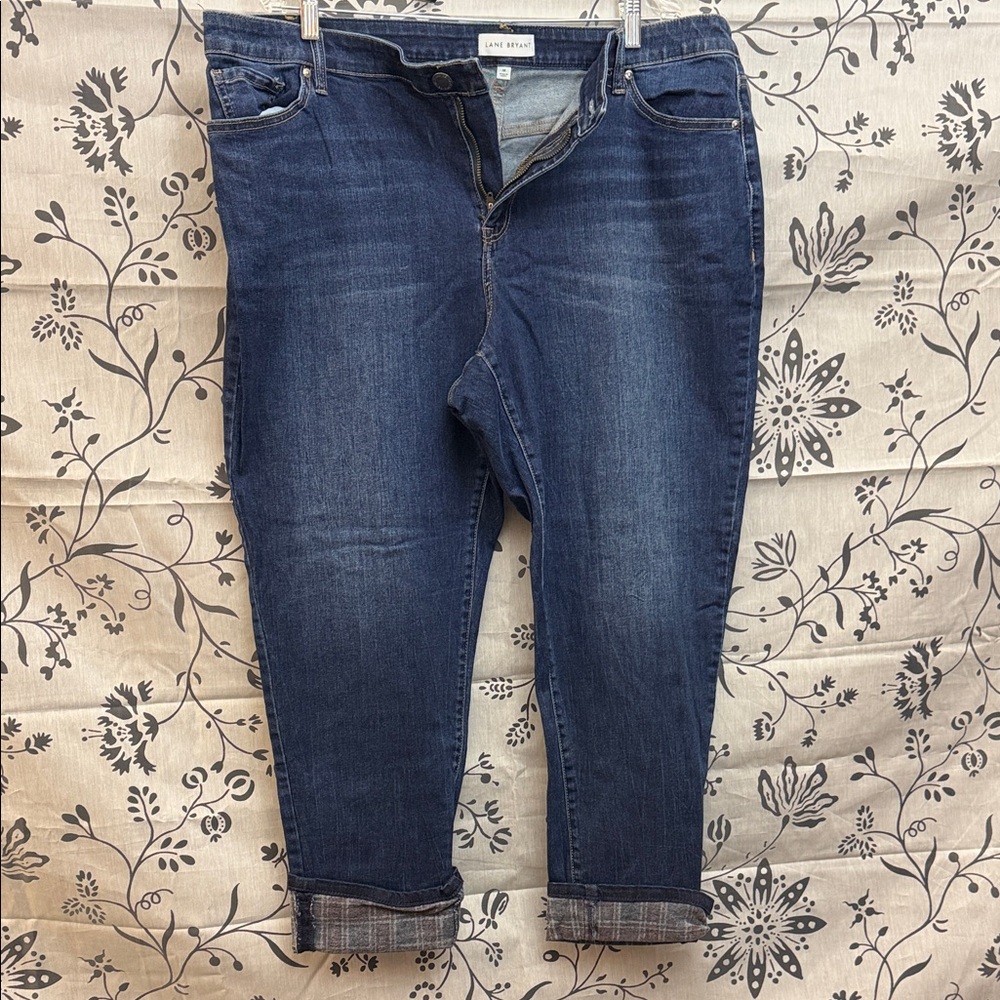 Lane Bryant Dark Blue Ankle Jeans